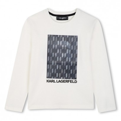 Bluza copii Karl Lagerfeld pentru baiat cu imprimeu si inscriptie